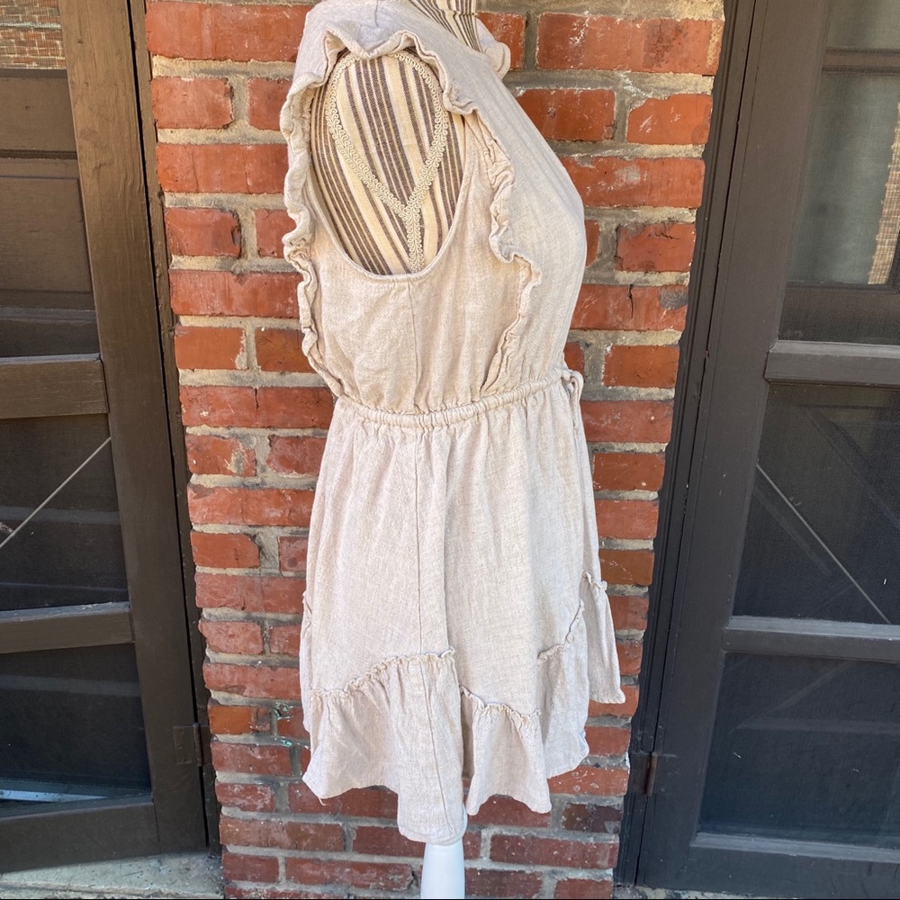 Flax/Rayon Ruffle Dress - Picture 5 of 9